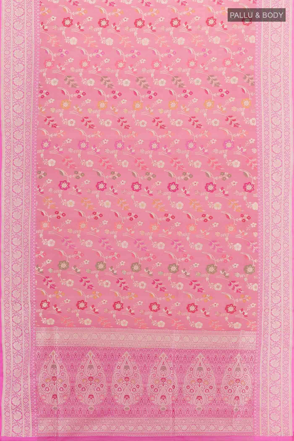 Pink Banarasi Silk Saree