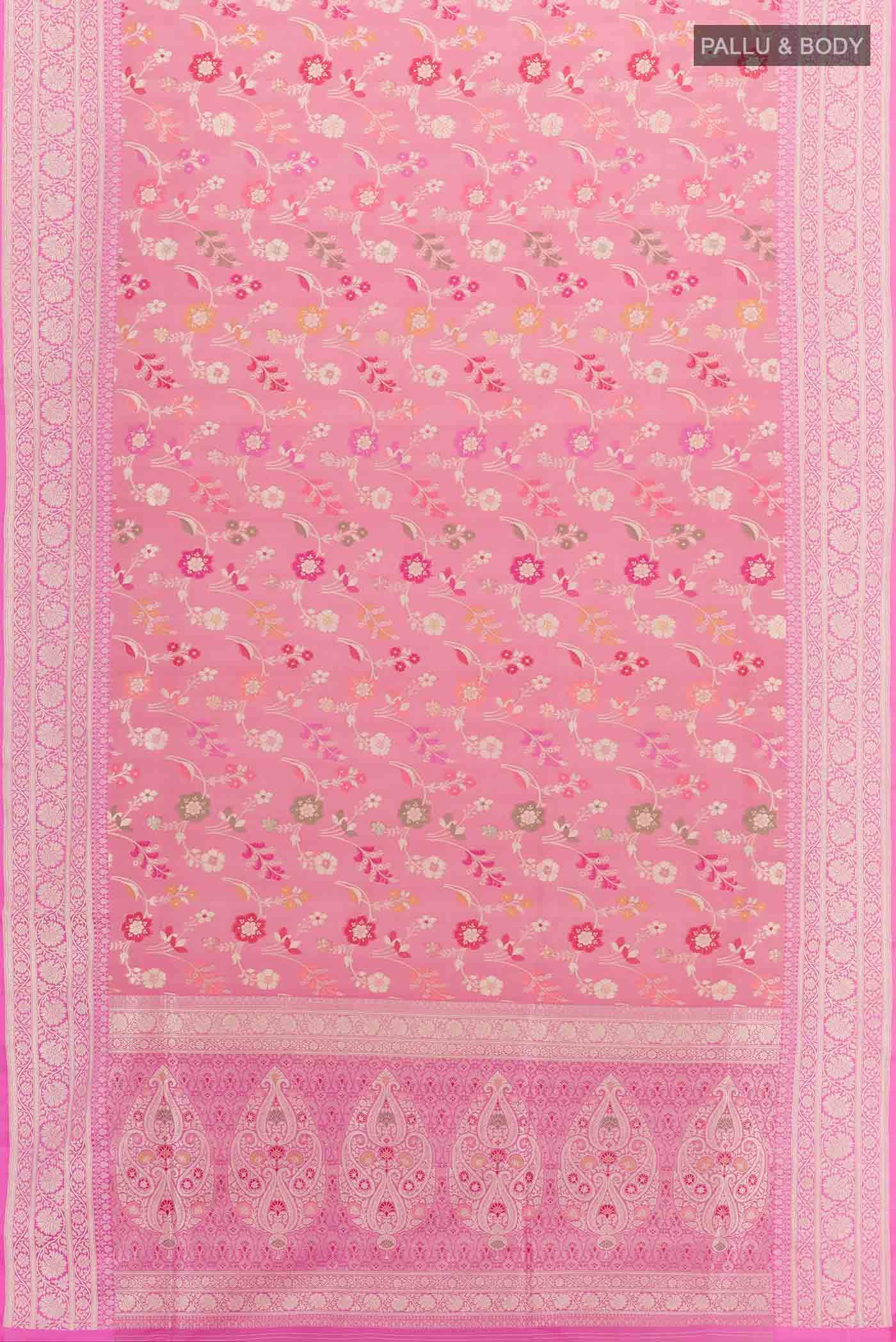 Pink Banarasi Silk Saree