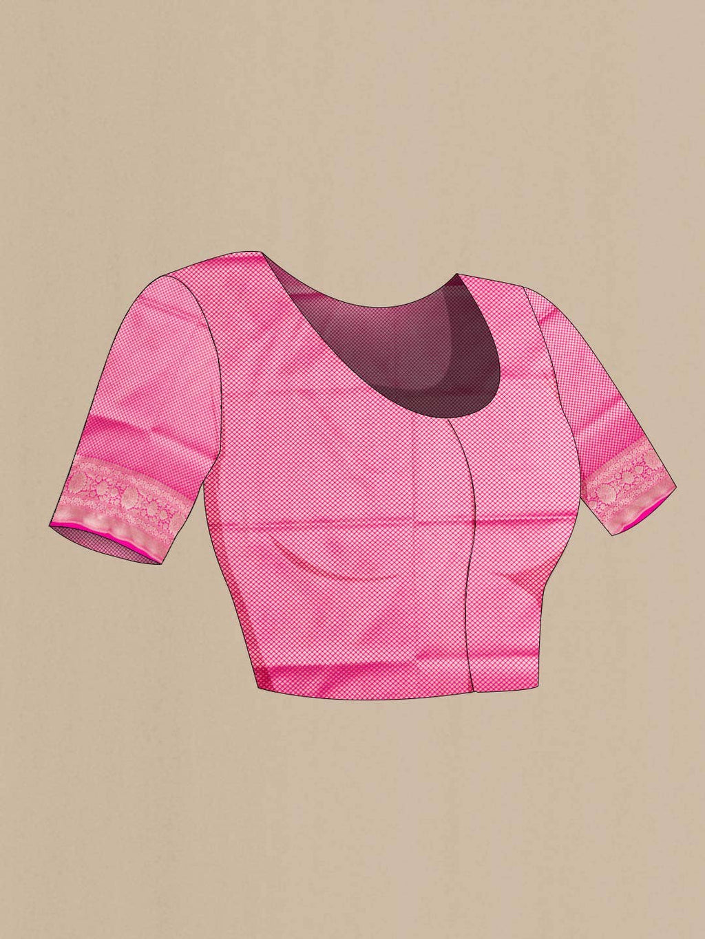 Pink Banarasi Silk Saree