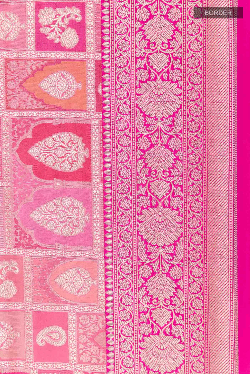 Pink Banarasi Silk Saree