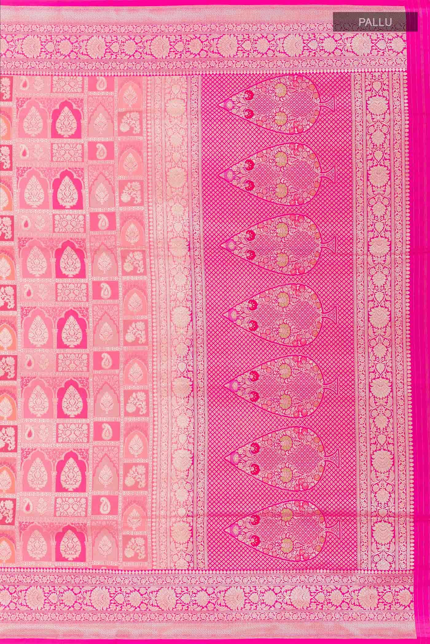 Pink Banarasi Silk Saree