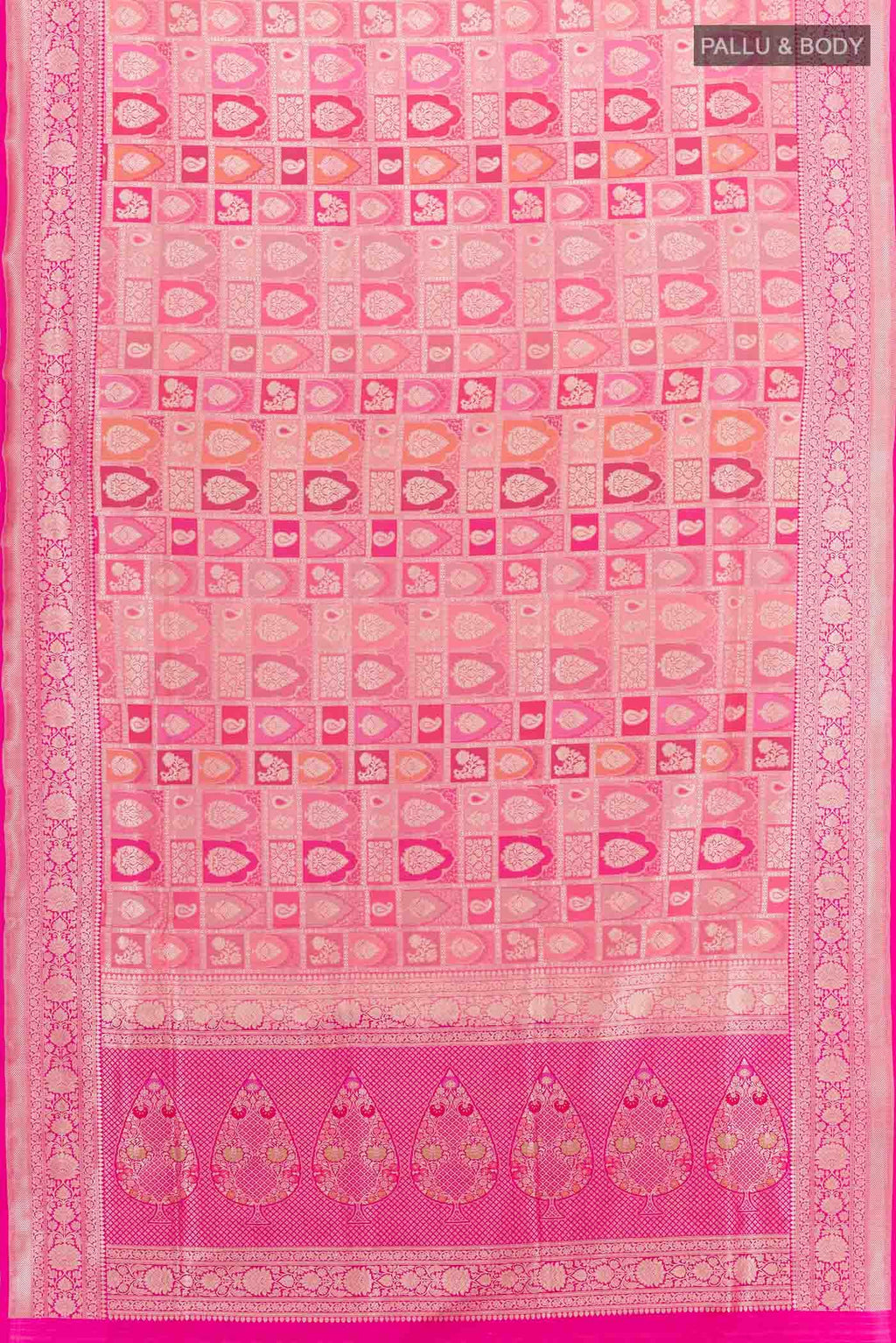 Pink Banarasi Silk Saree