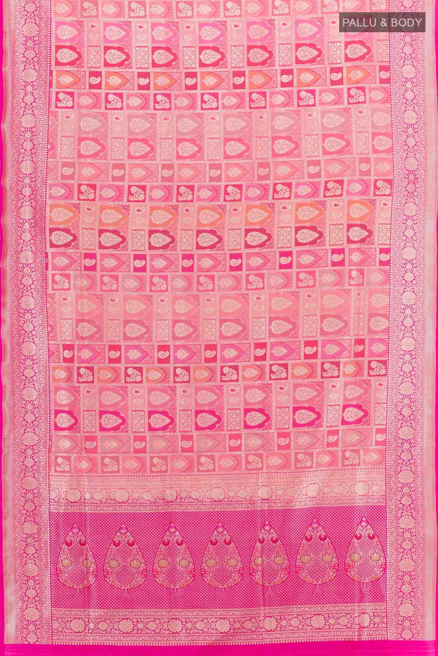 Pink Banarasi Silk Saree