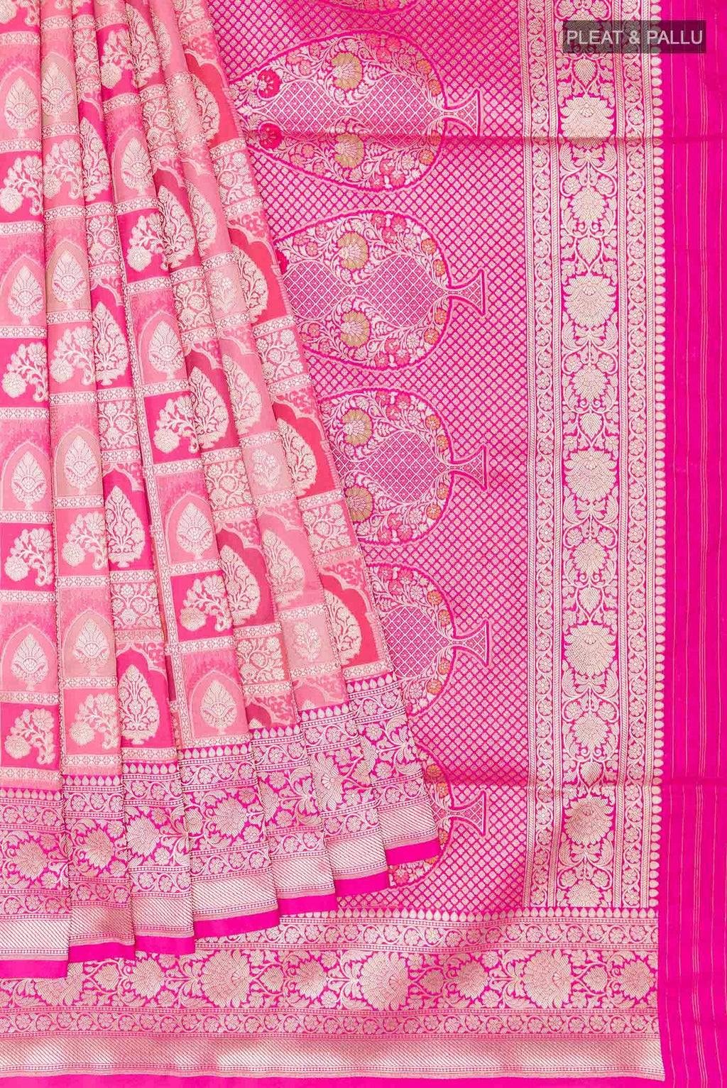 Pink Banarasi Silk Saree