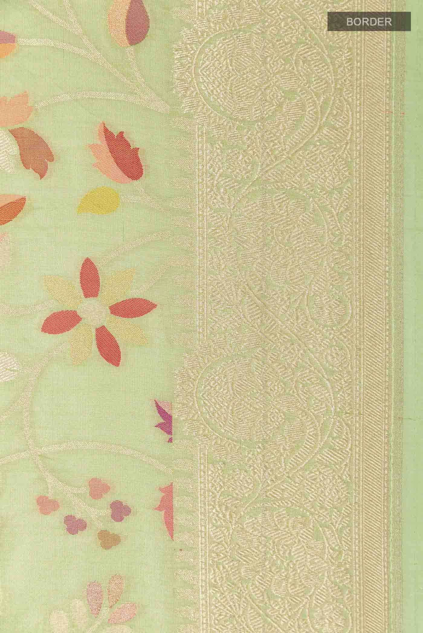 Green Banarasi Silk Saree