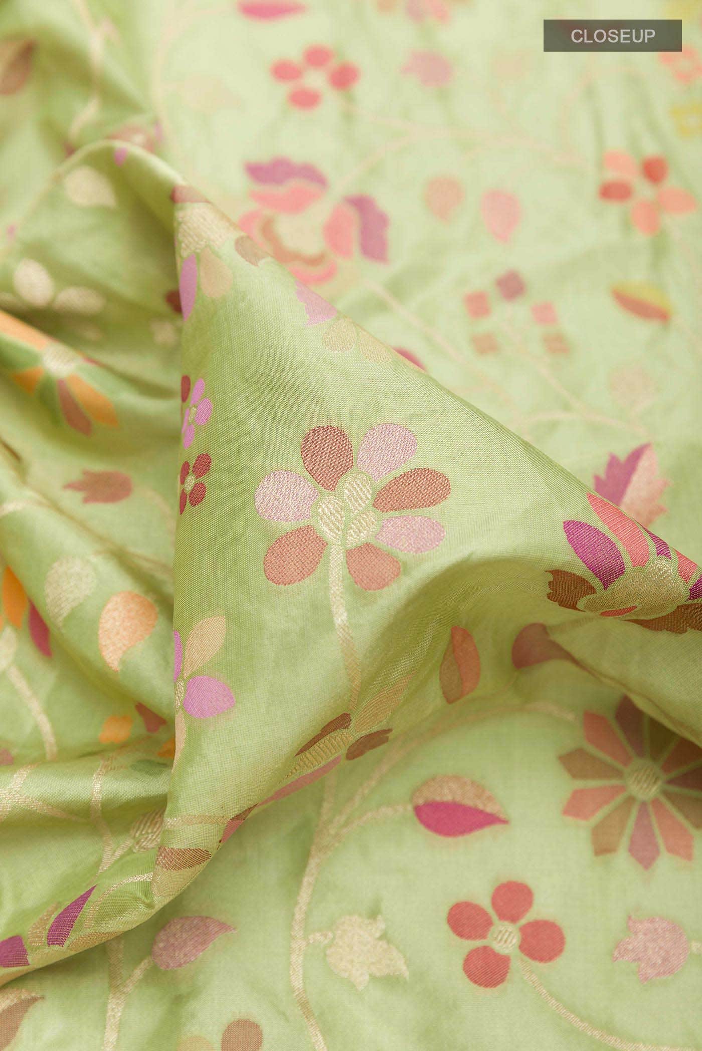 Green Banarasi Silk Saree