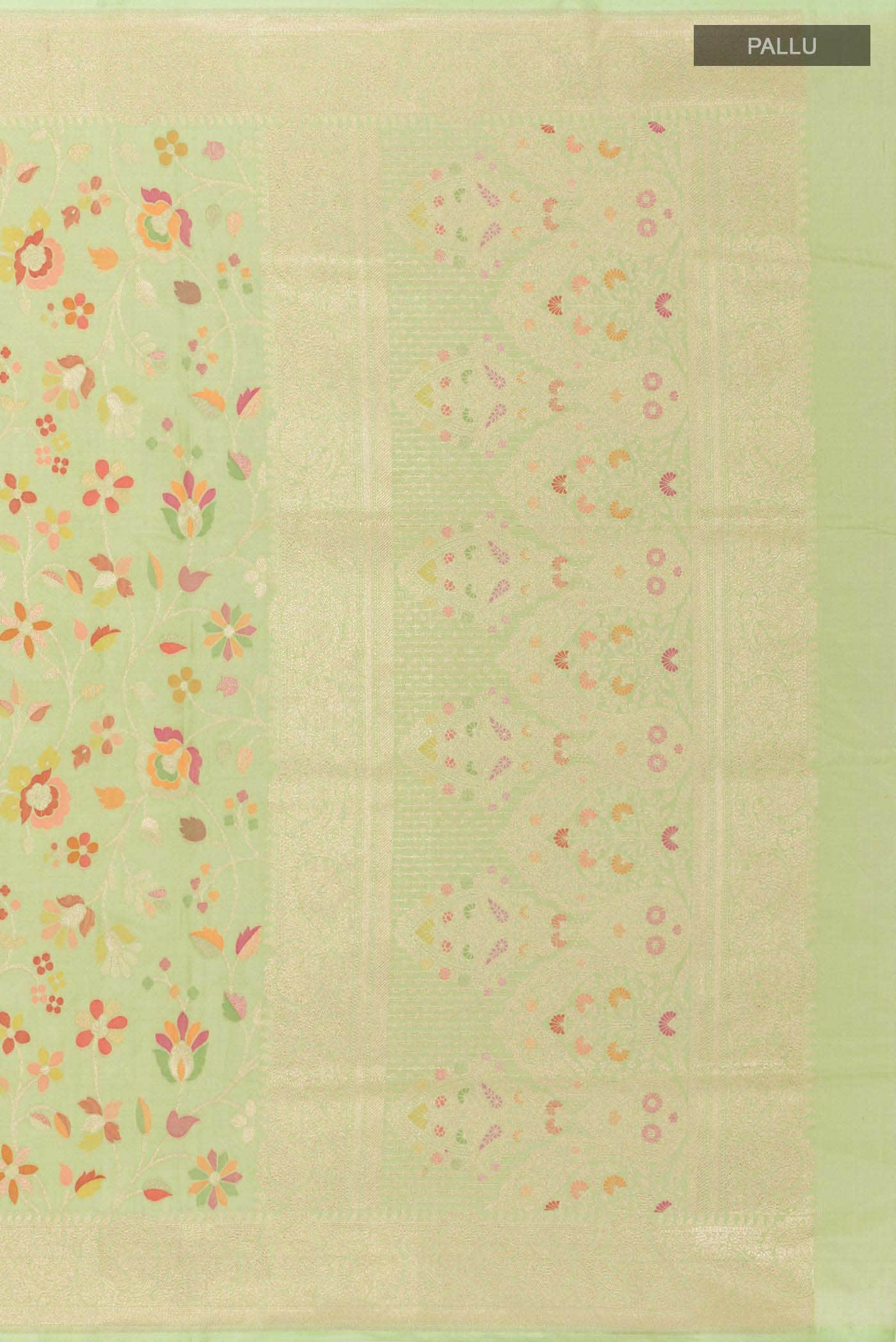 Green Banarasi Silk Saree