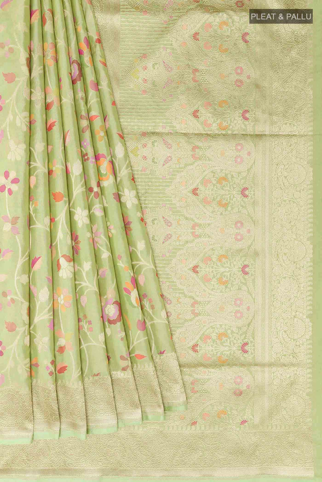 Green Banarasi Silk Saree