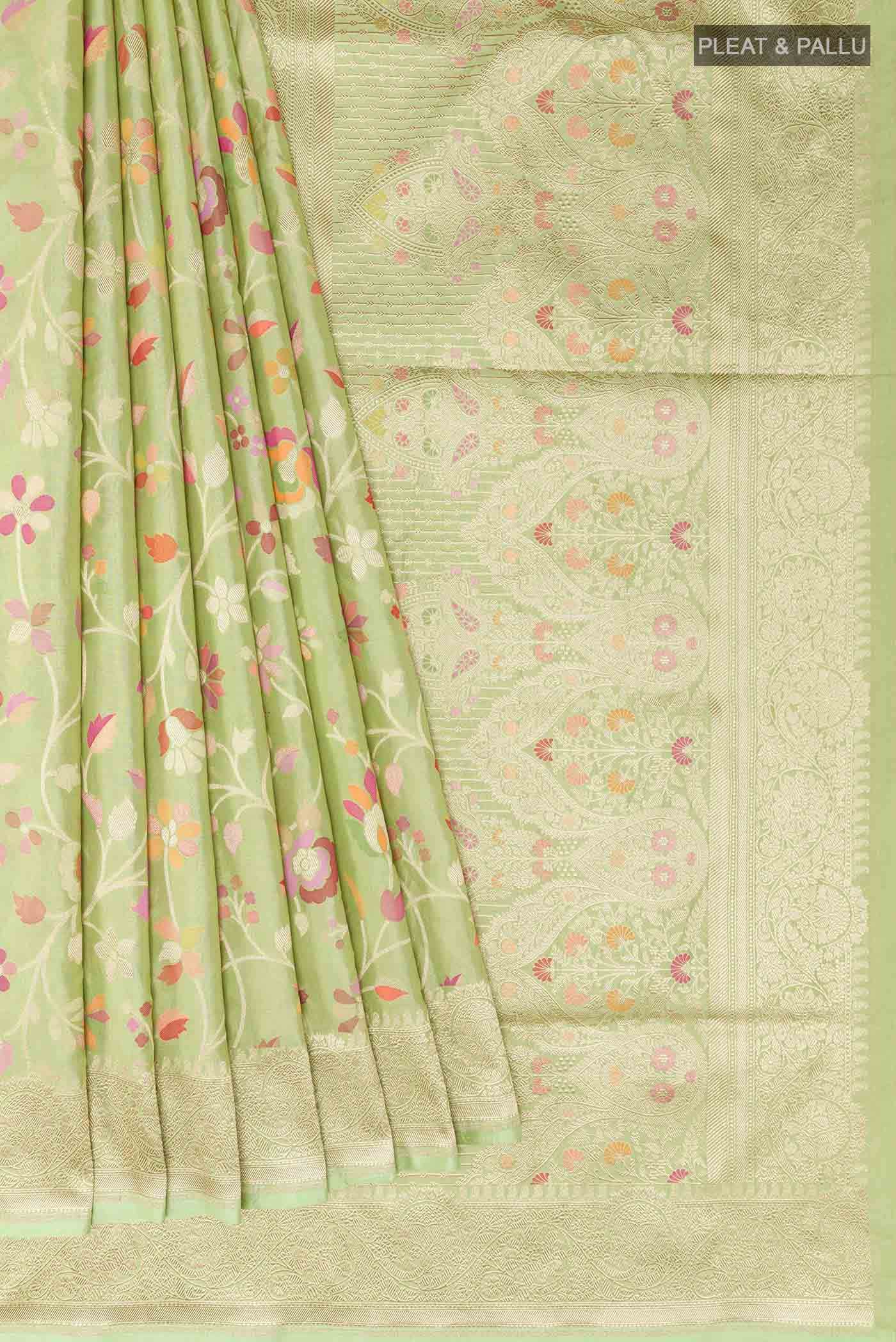 Green Banarasi Silk Saree
