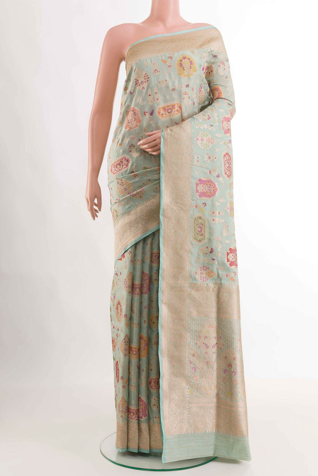 Blue Banarasi Silk Saree