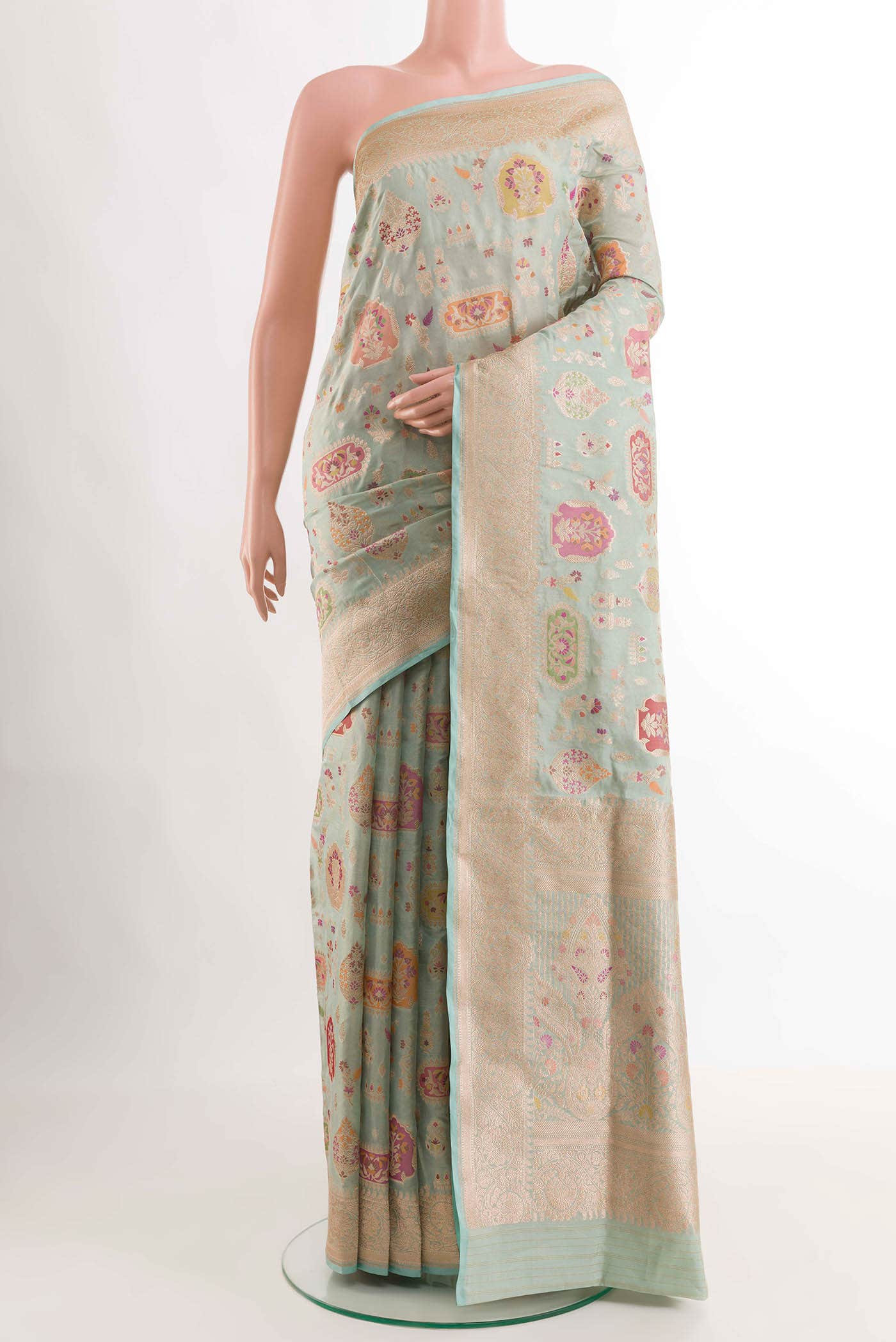 Blue Banarasi Silk Saree