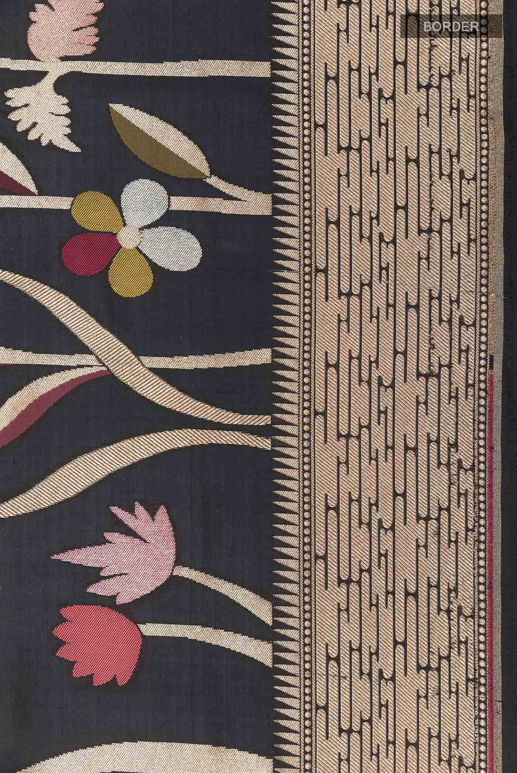 Black Banarasi Silk Saree