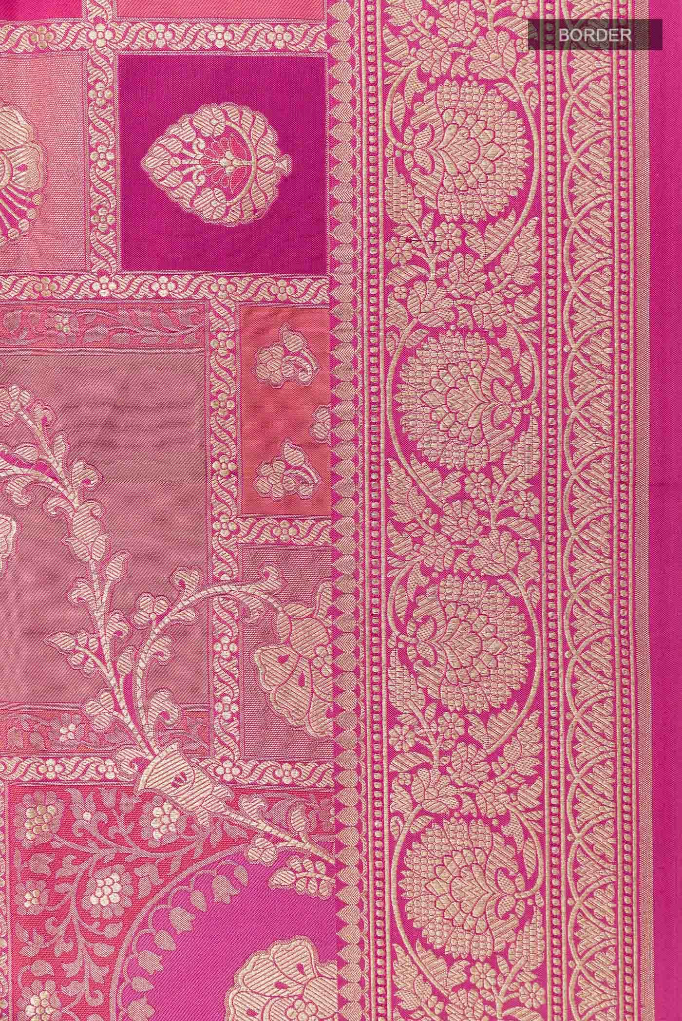 Pink Banarasi Silk Saree