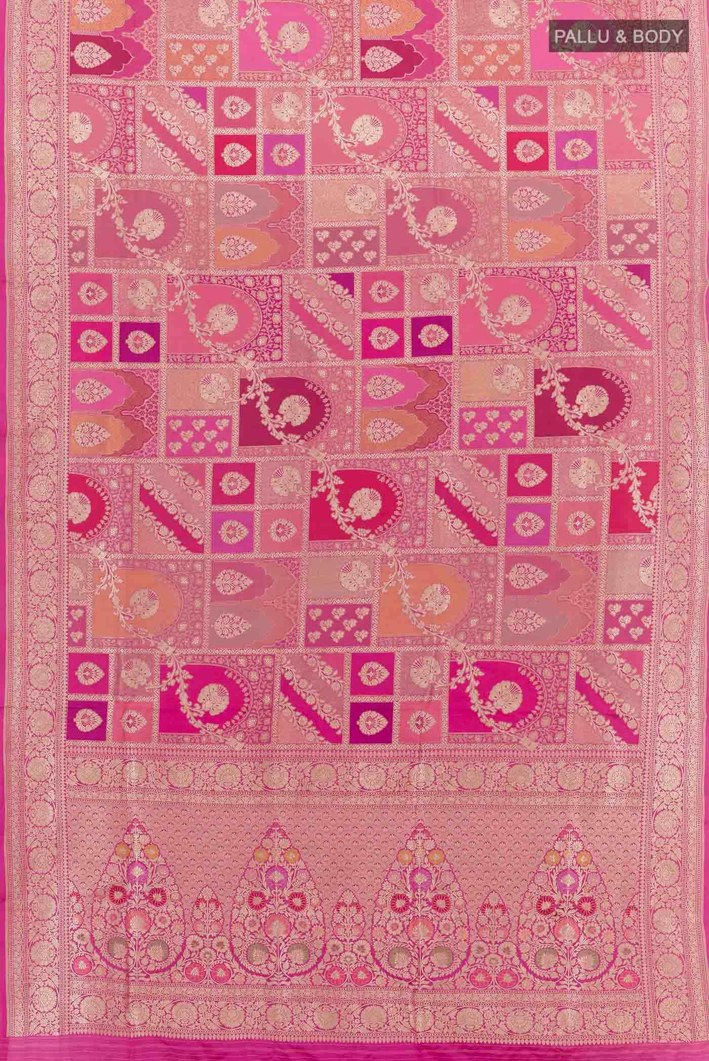 Pink Banarasi Silk Saree