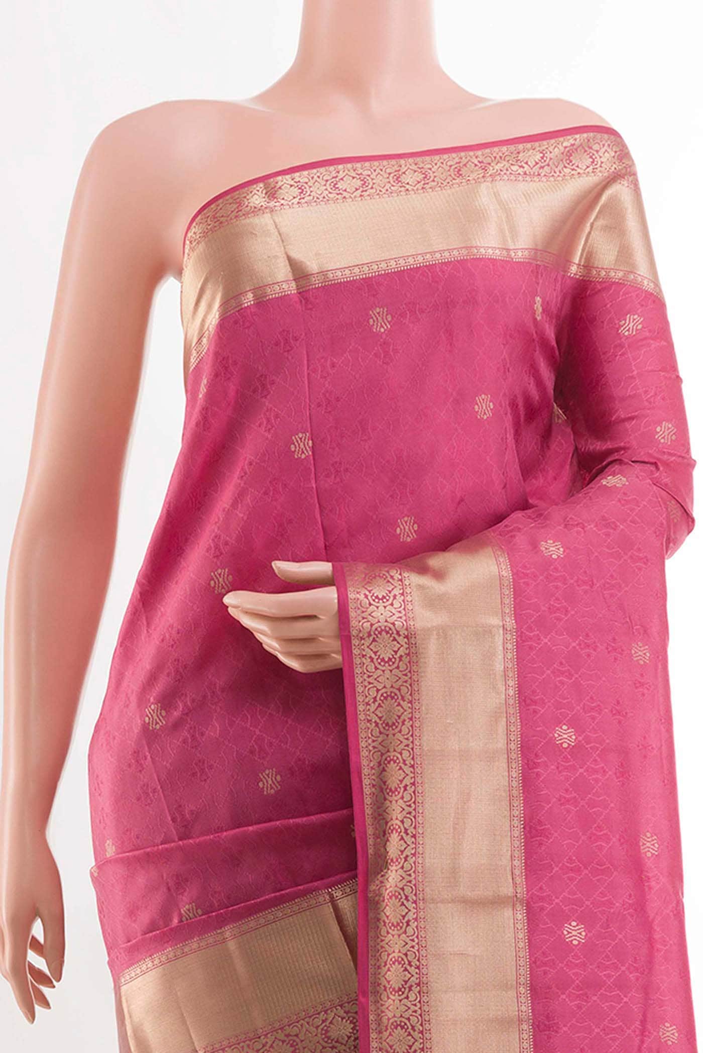 Pink Kanchipuram Silk Saree