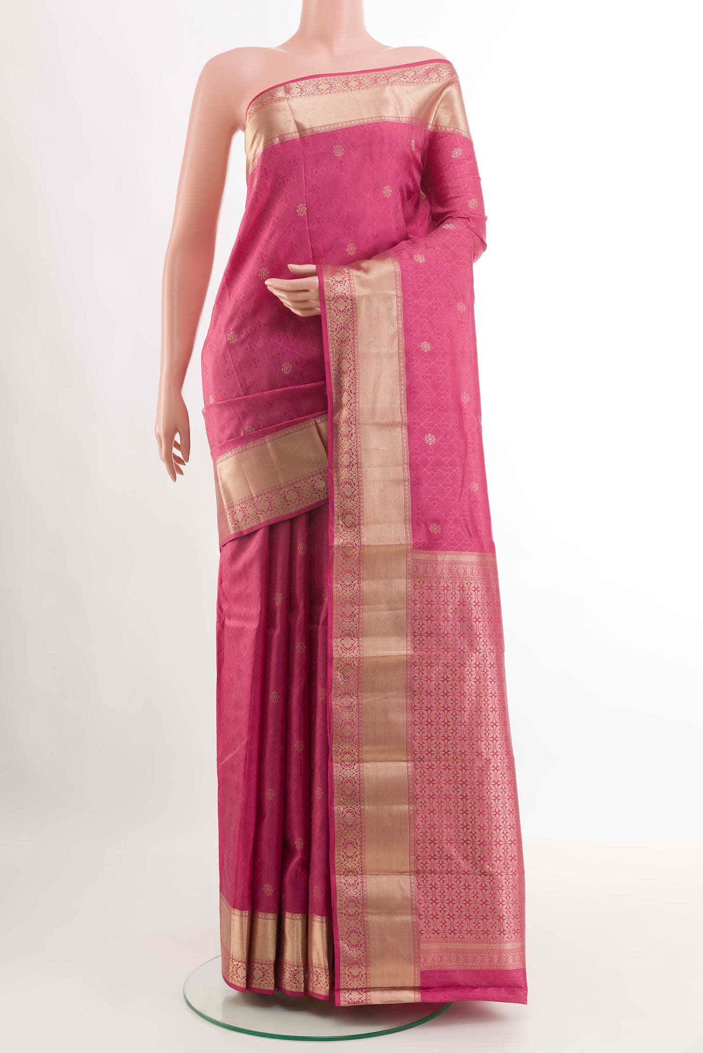 Pink Kanchipuram Silk Saree