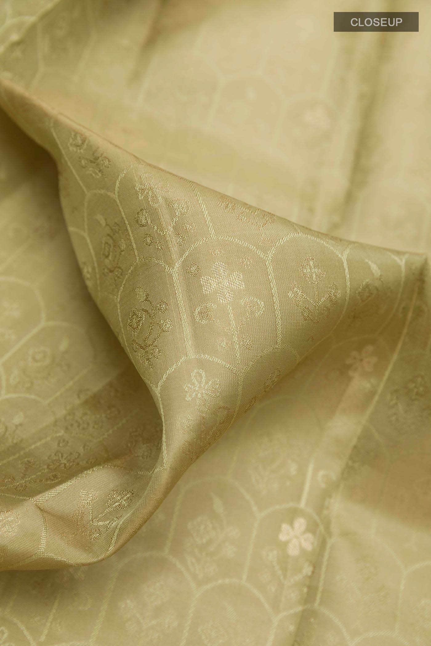 Dark Beige Kanchipuram Silk Saree