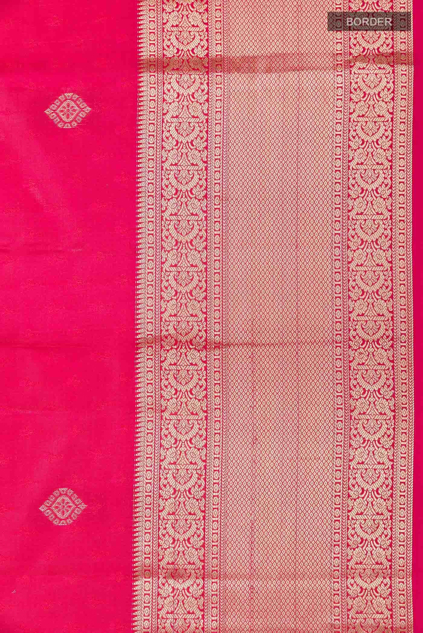 Dark Pink Kanchipuram Silk Saree