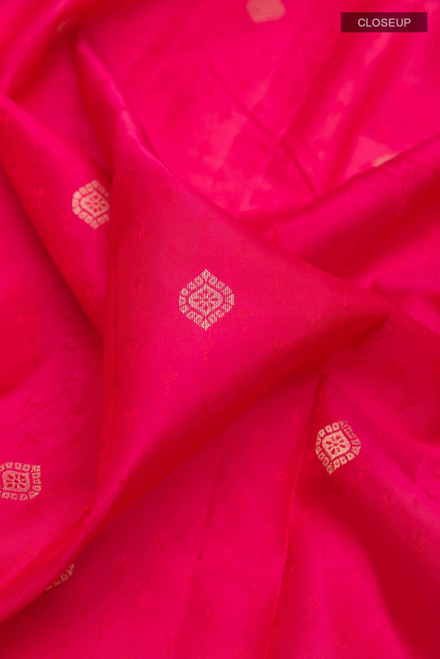 Dark Pink Kanchipuram Silk Saree