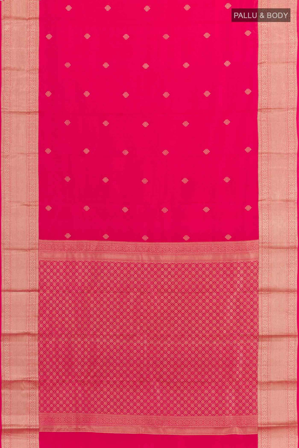 Dark Pink Kanchipuram Silk Saree