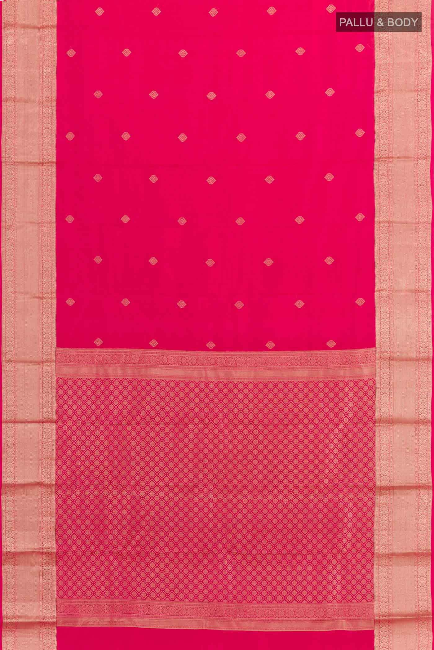 Dark Pink Kanchipuram Silk Saree