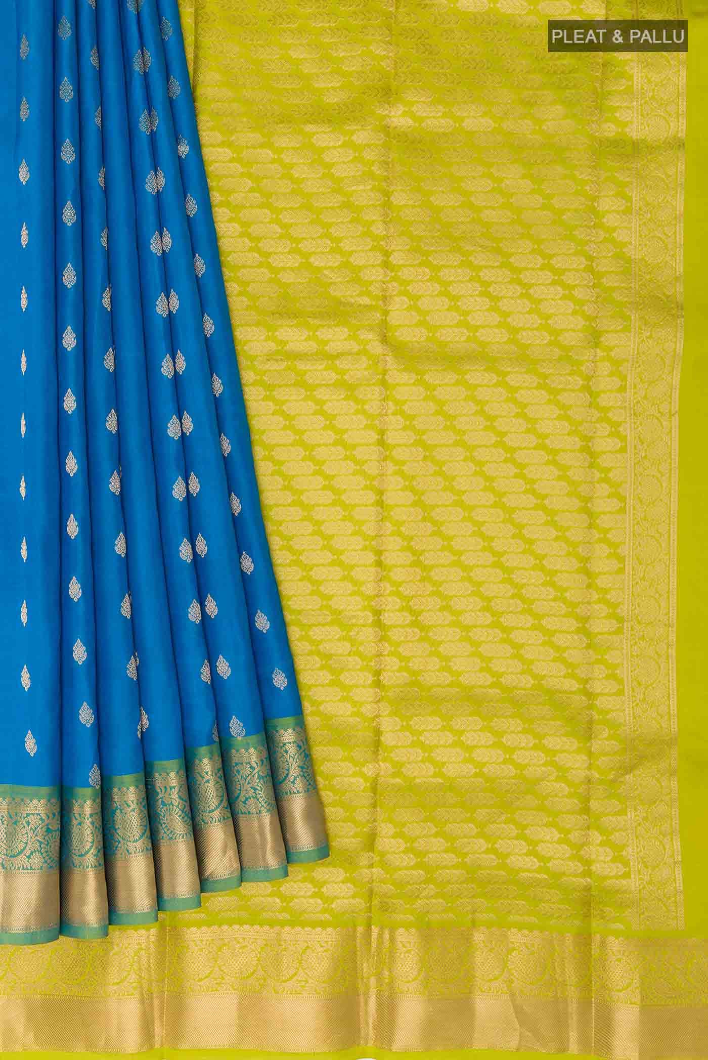 Blue Kanchipuram Silk Saree