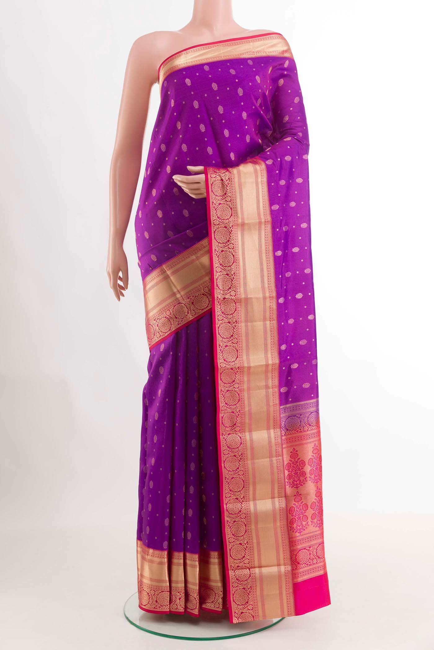 Purple Kanchipuram Silk Saree