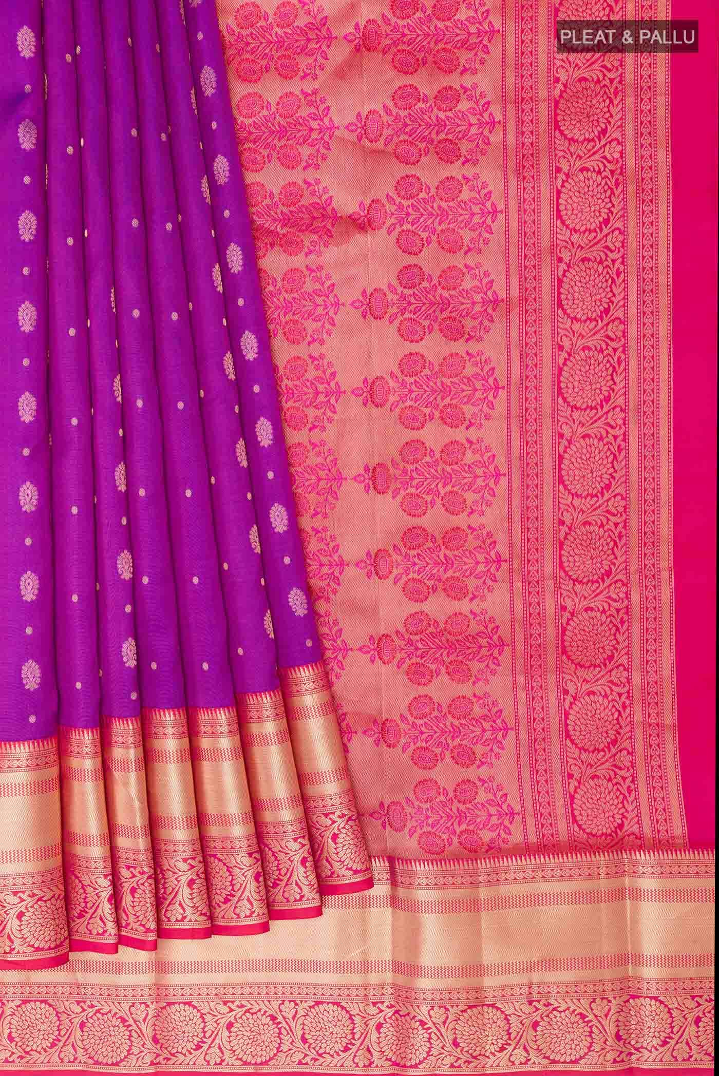 Purple Kanchipuram Silk Saree