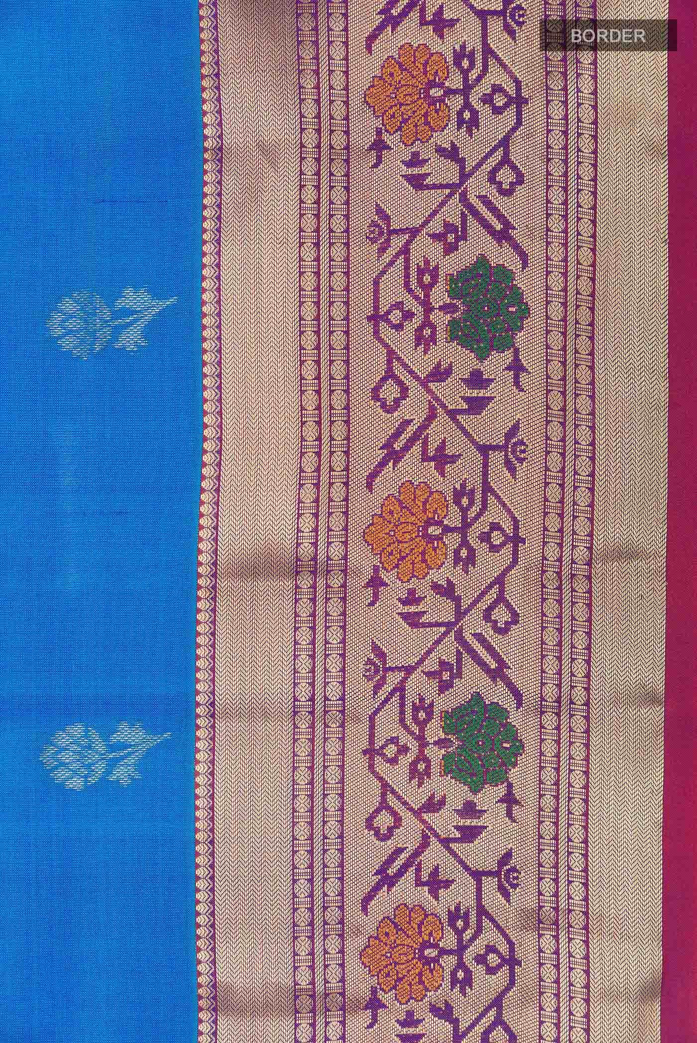 Blue Kanchipuram Silk Saree