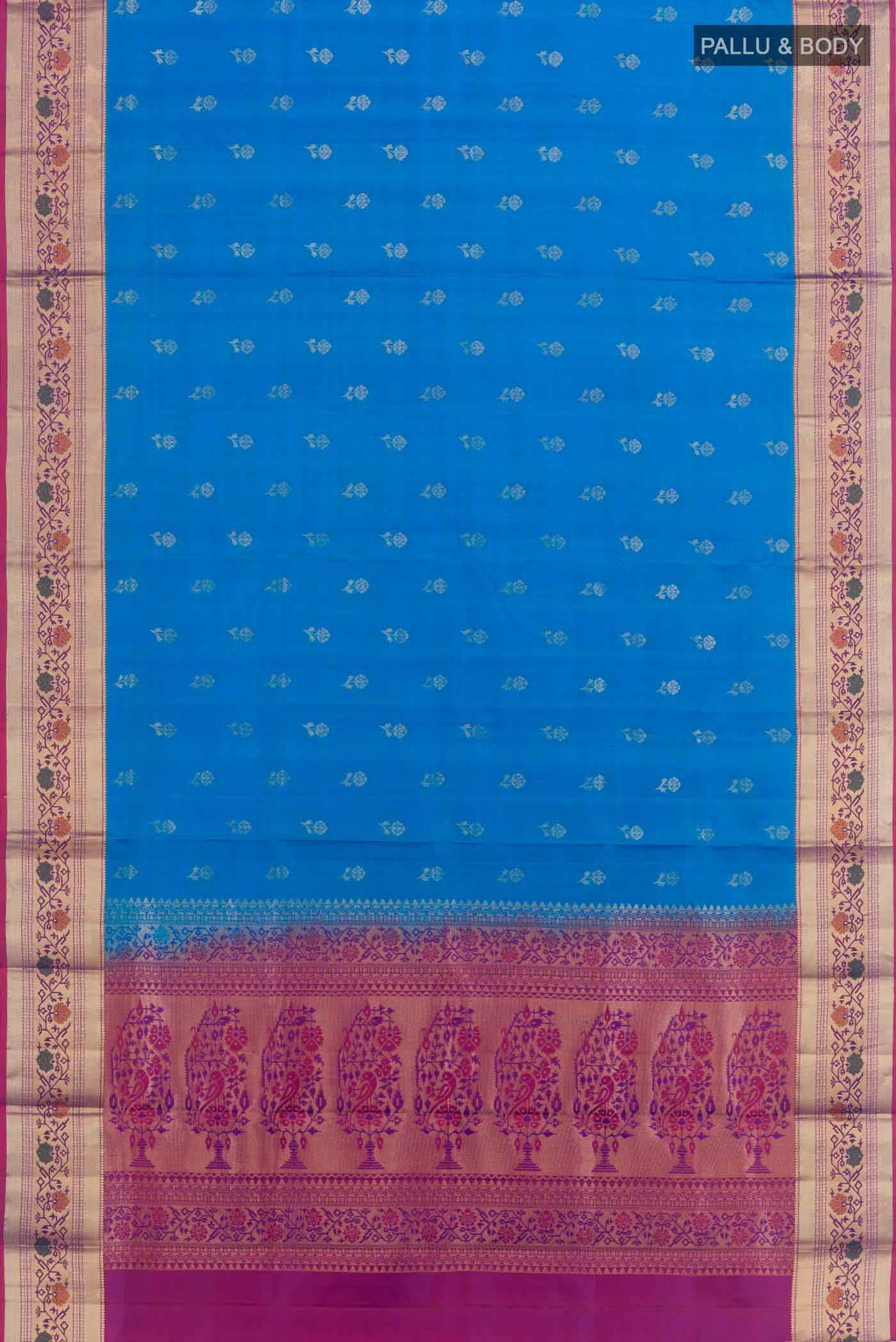 Blue Kanchipuram Silk Saree
