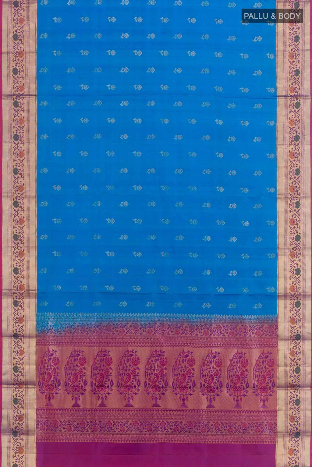 Blue Kanchipuram Silk Saree