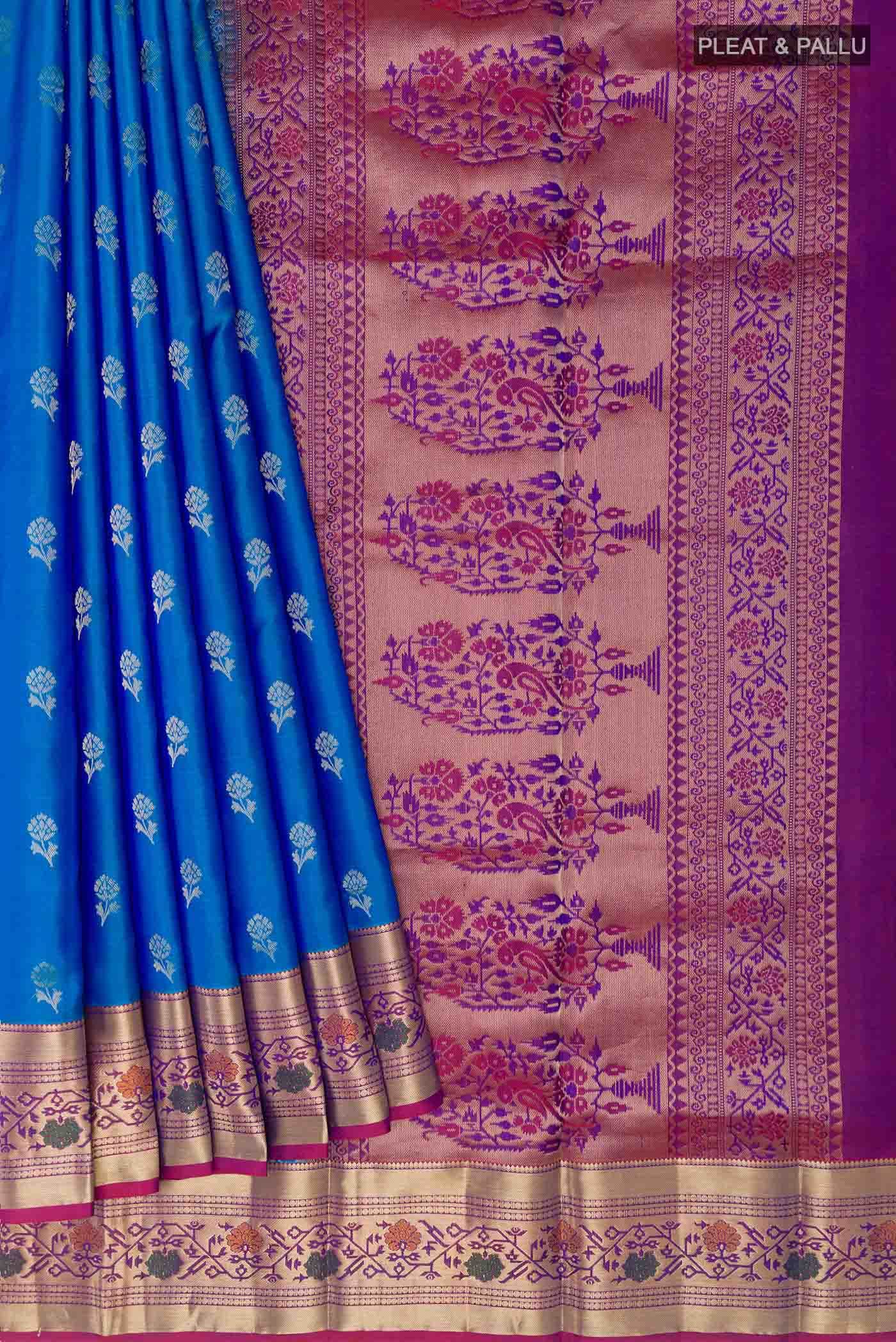 Blue Kanchipuram Silk Saree