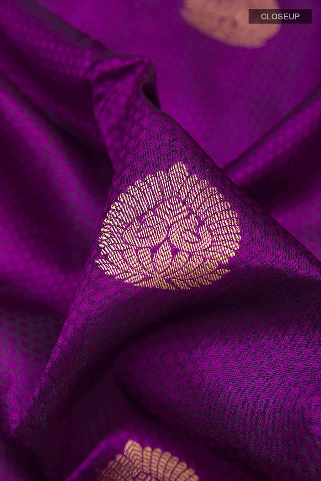 Purple Kanchipuram Silk Saree