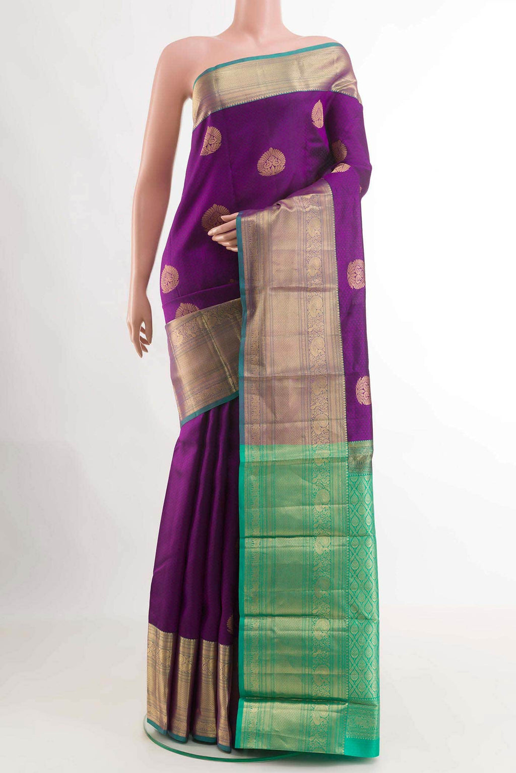 Purple Kanchipuram Silk Saree