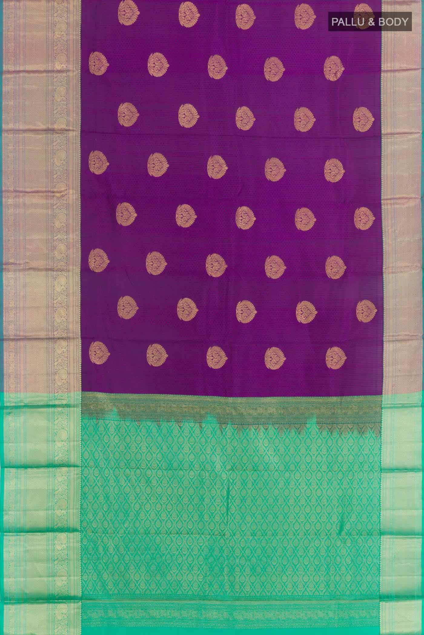 Purple Kanchipuram Silk Saree