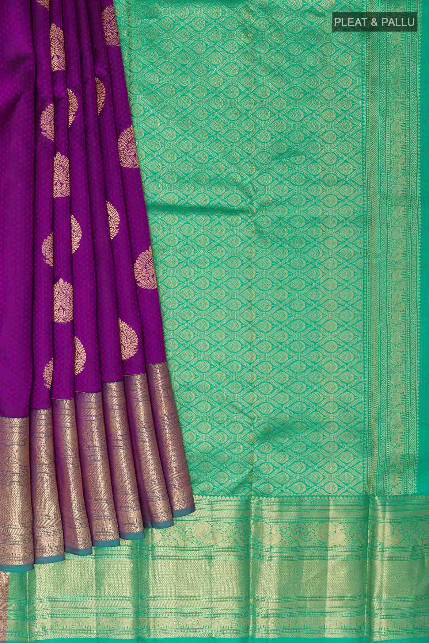 Purple Kanchipuram Silk Saree