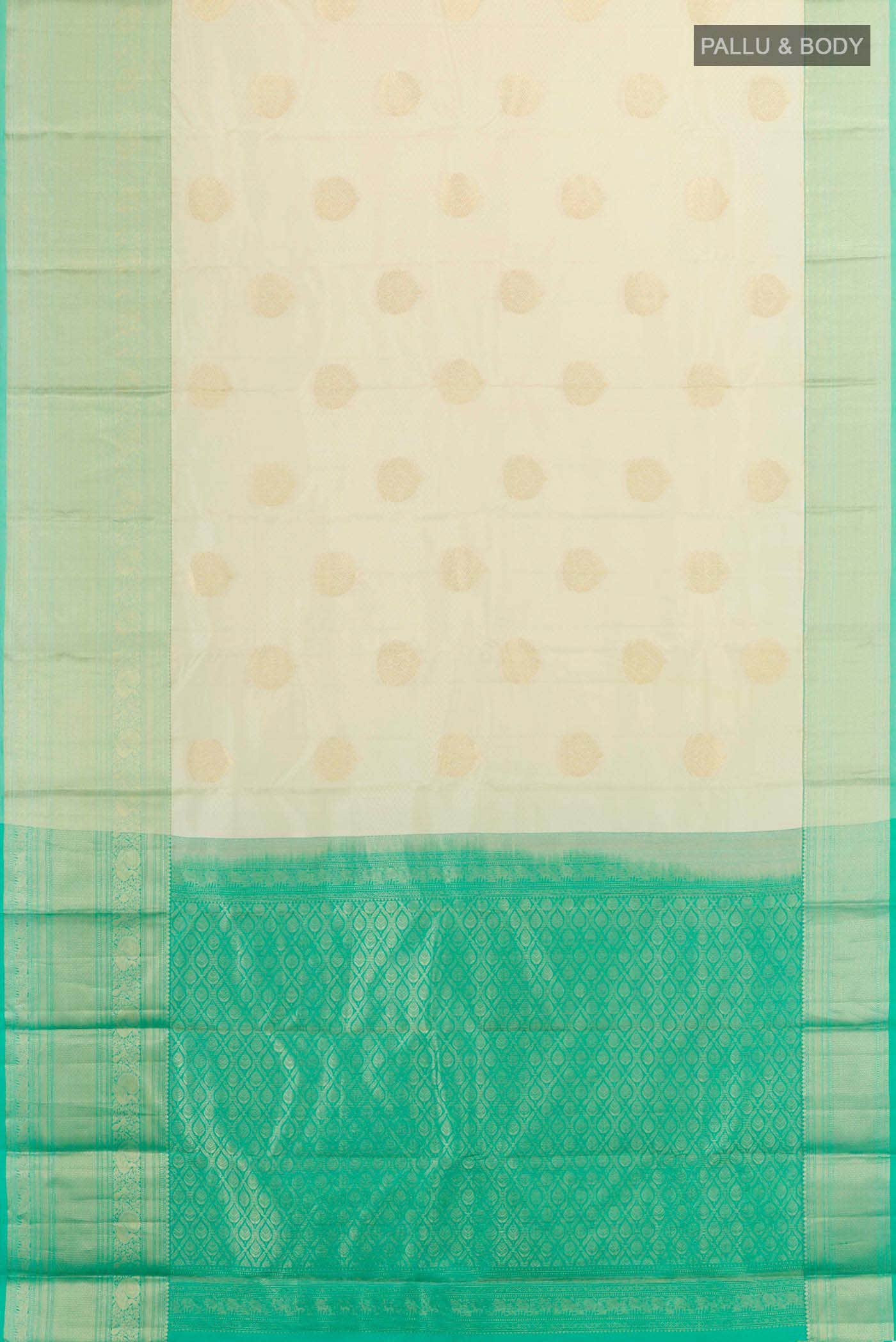 Cream Kanchipuram Silk Saree