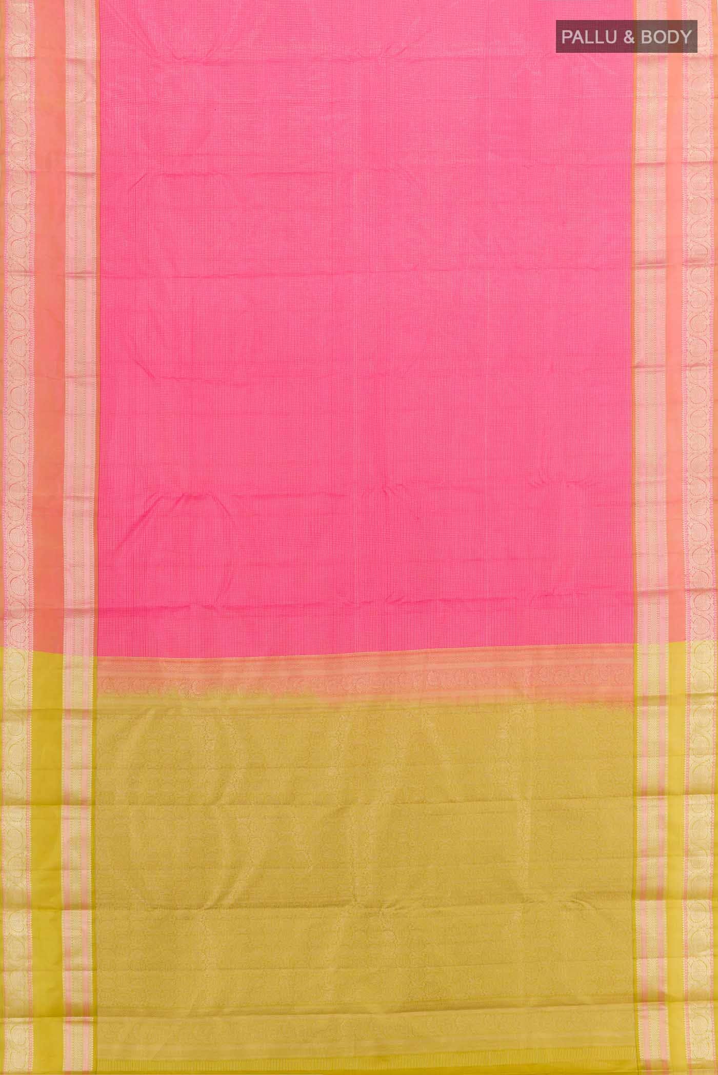 Pink Kanchipuram Silk Saree