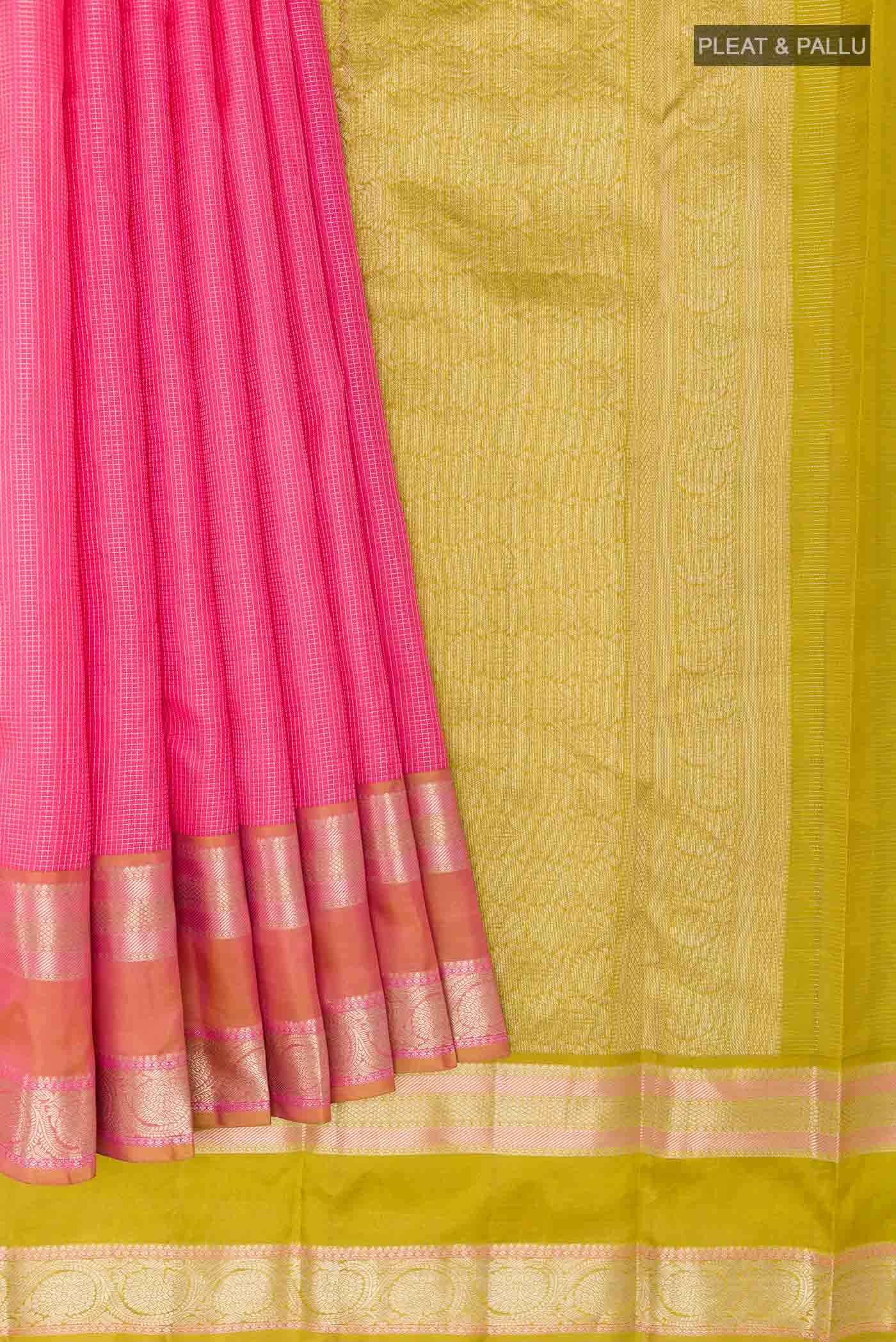Pink Kanchipuram Silk Saree