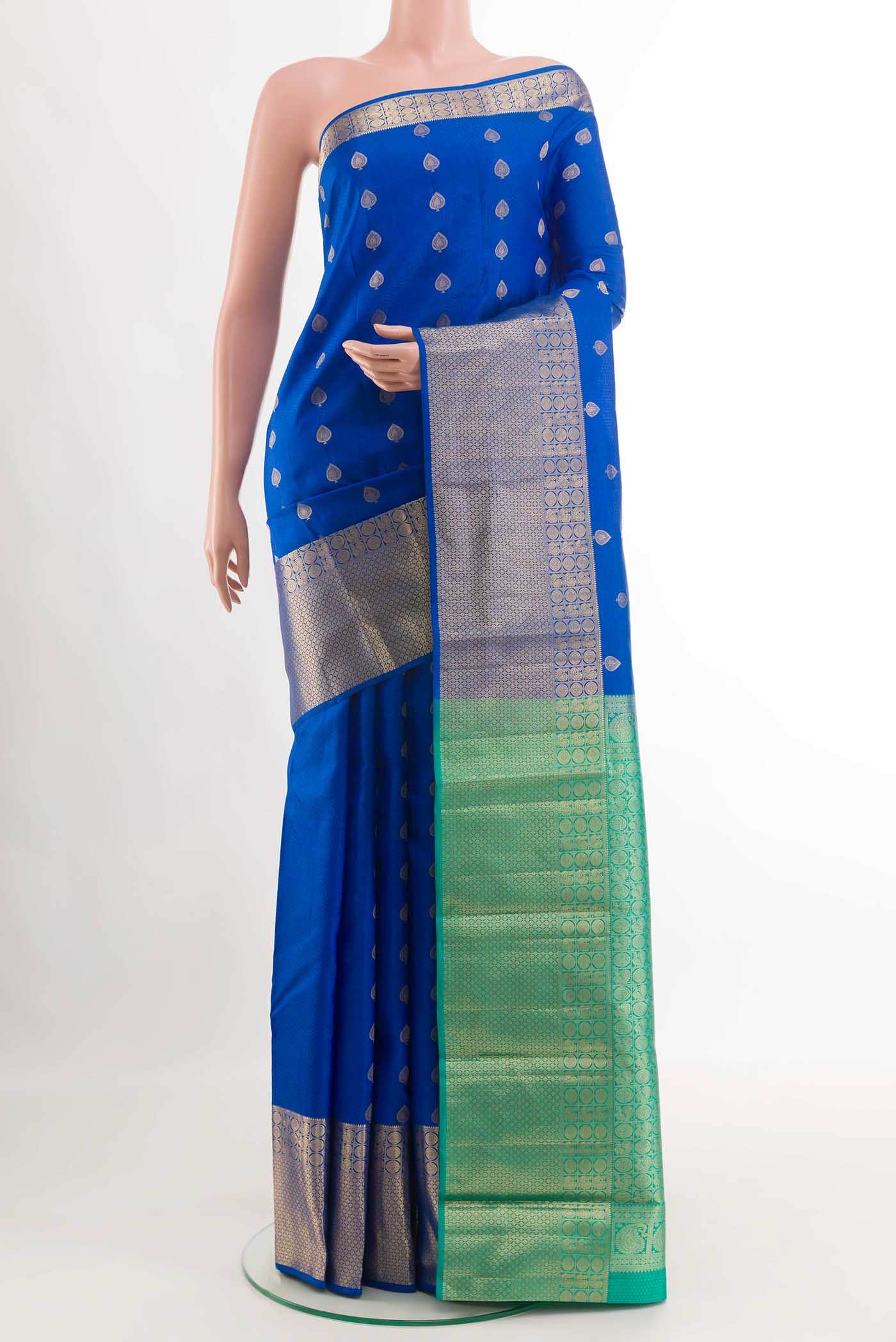 Blue Kanchipuram Silk Saree