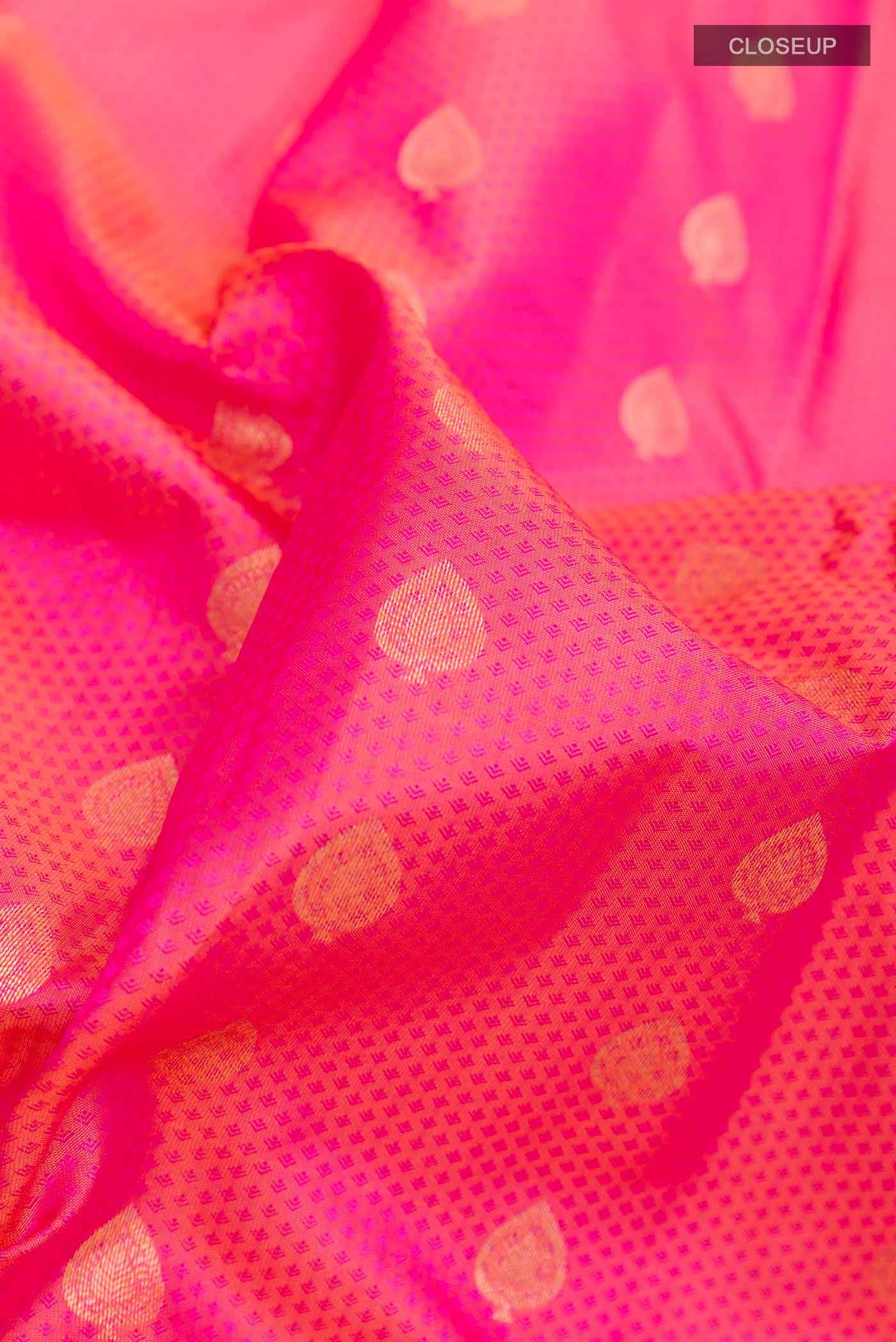 Pink Kanchipuram Silk Saree