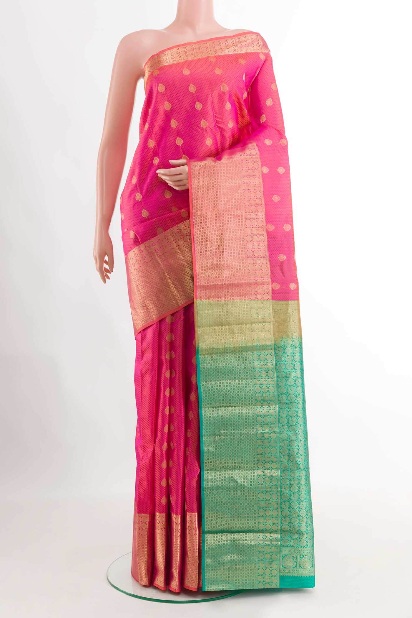 Pink Kanchipuram Silk Saree