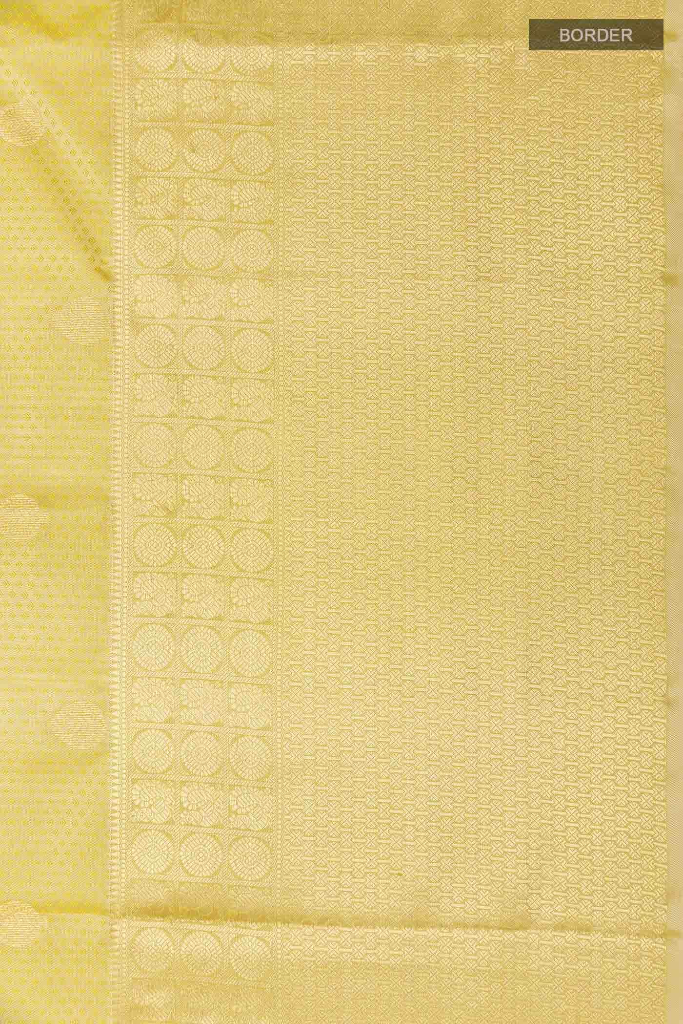 Golden Kanchipuram Silk Saree