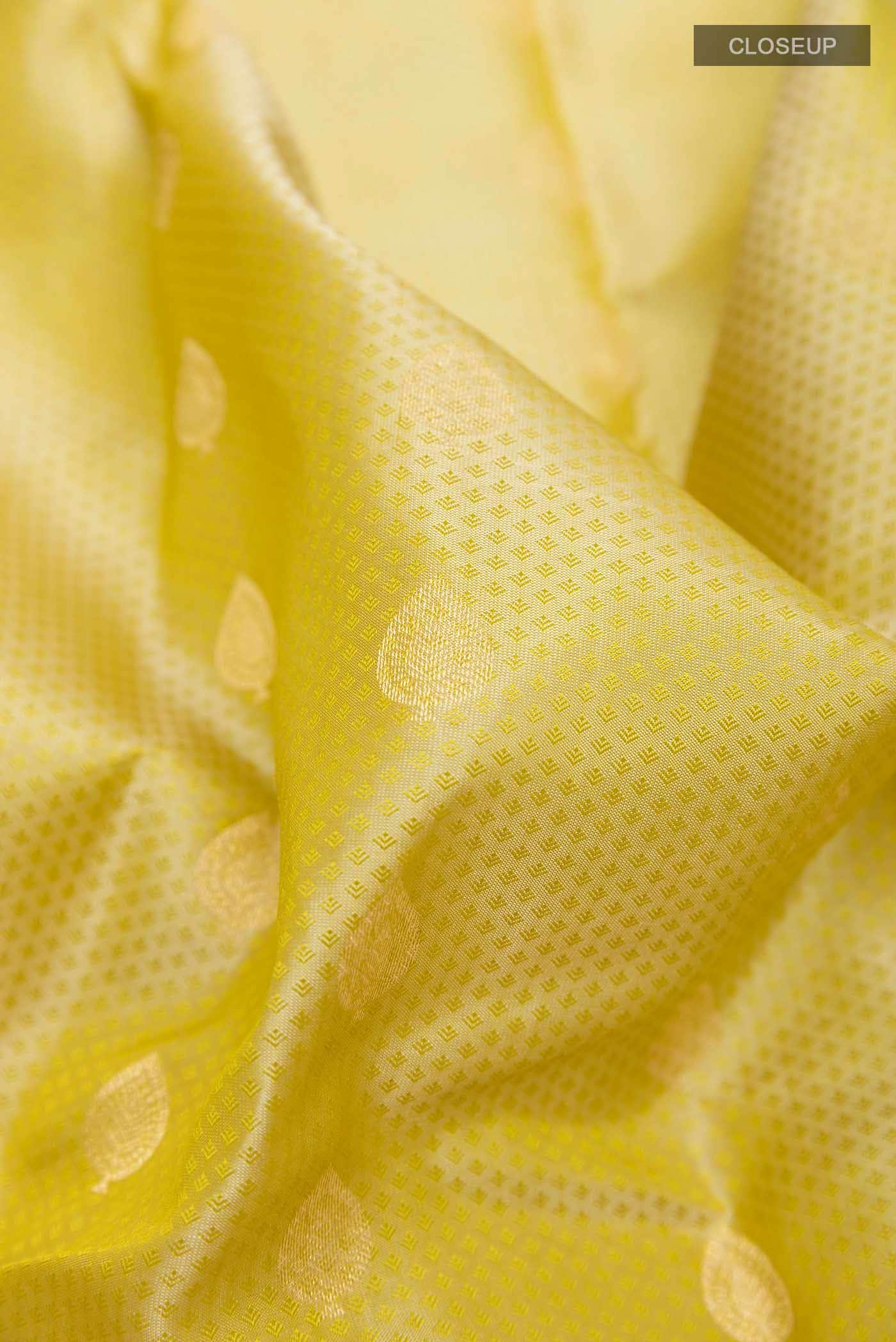 Golden Kanchipuram Silk Saree