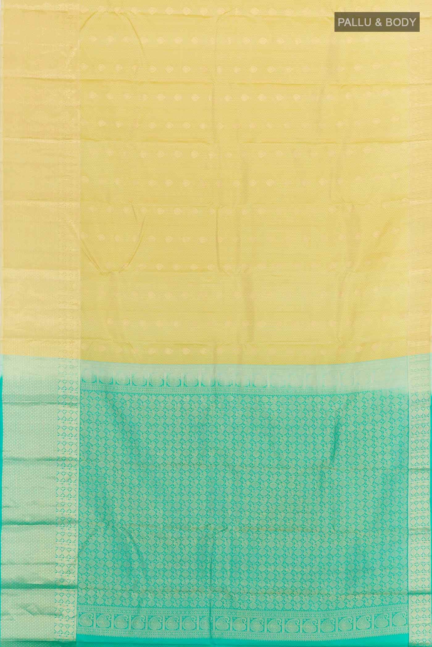 Golden Kanchipuram Silk Saree