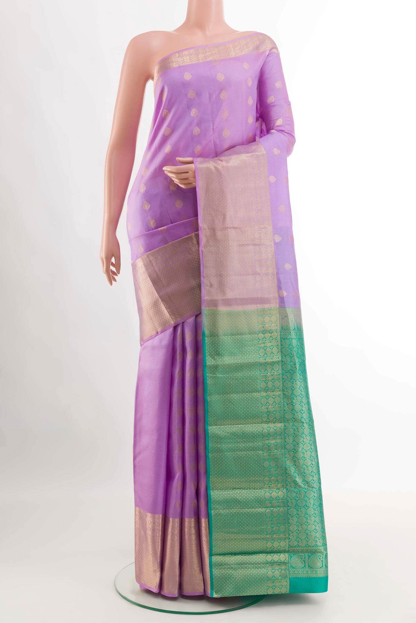 Lavender Kanchipuram Silk Saree