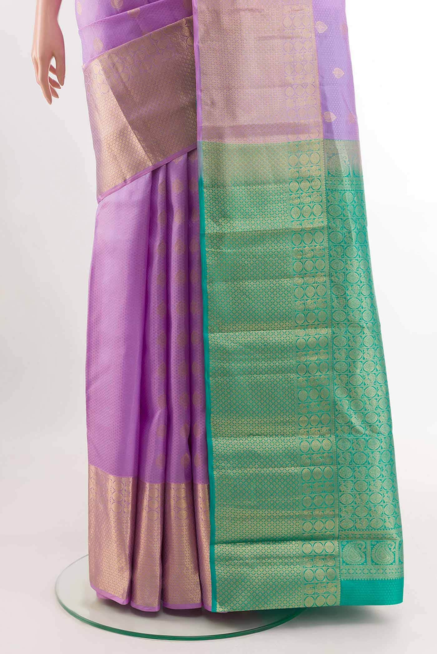 Lavender Kanchipuram Silk Saree