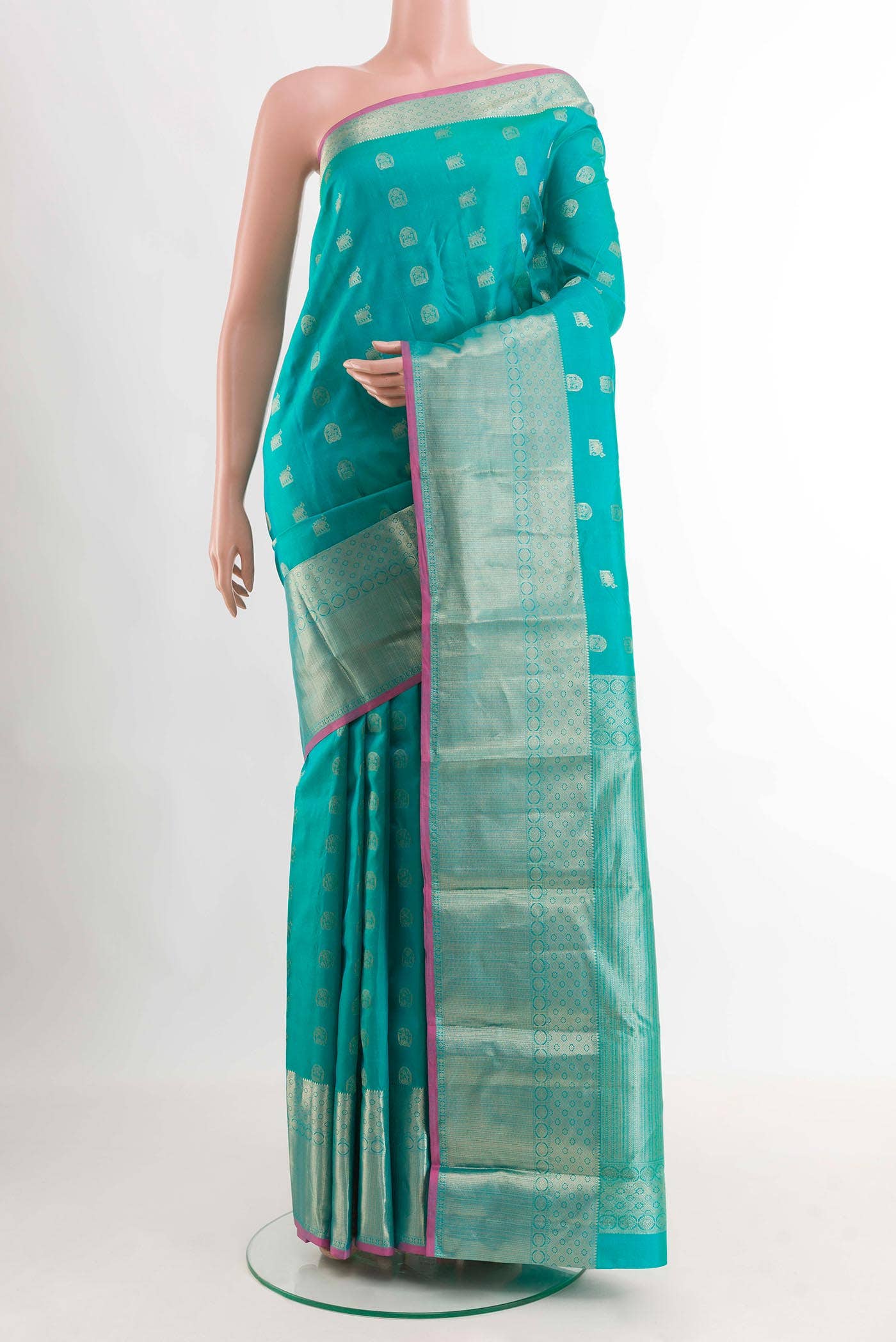Blue Kanchipuram Silk Saree