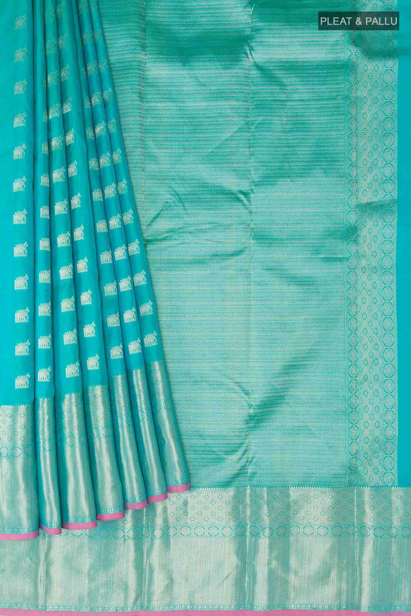 Blue Kanchipuram Silk Saree