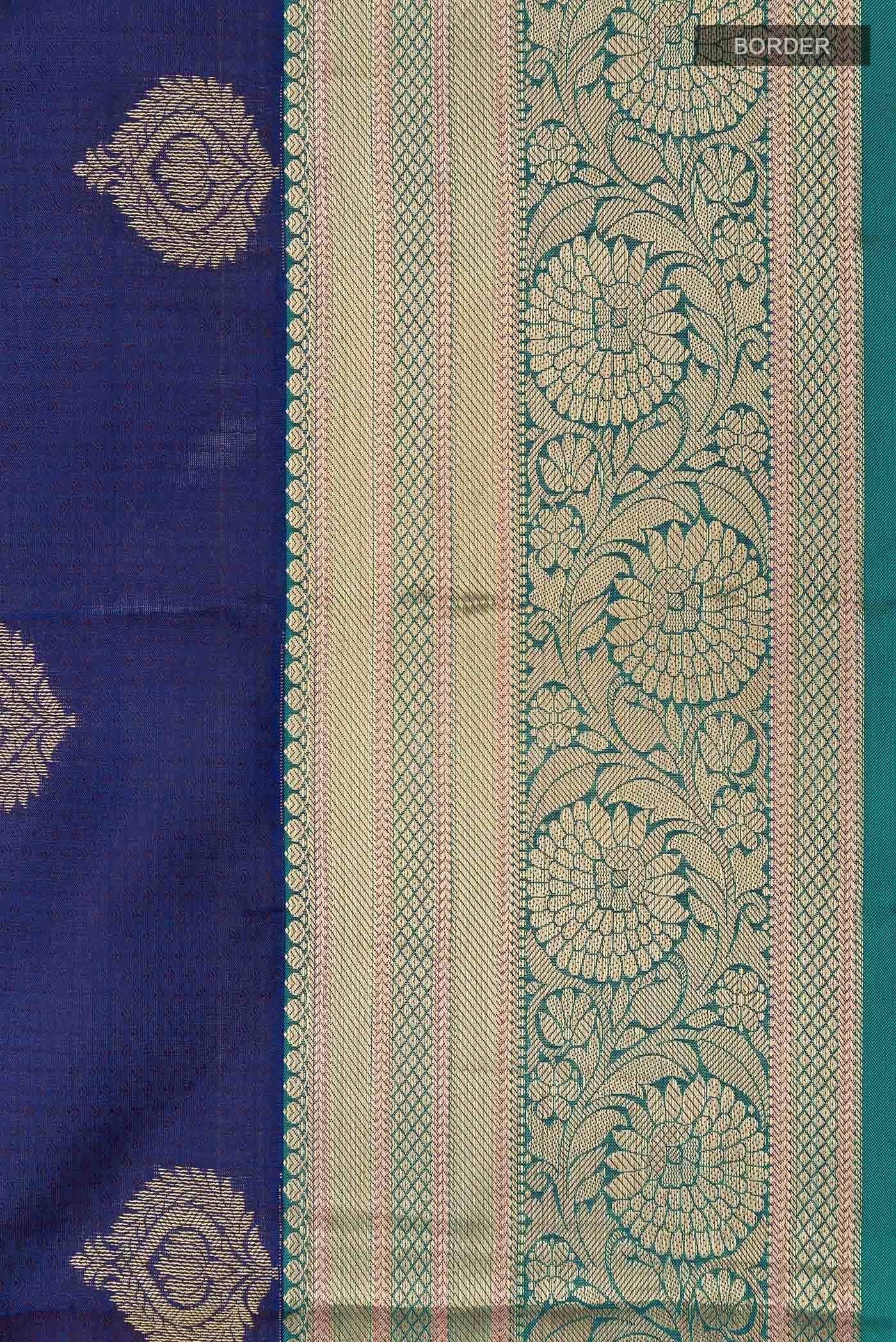 Blue Kanchipuram Silk Saree
